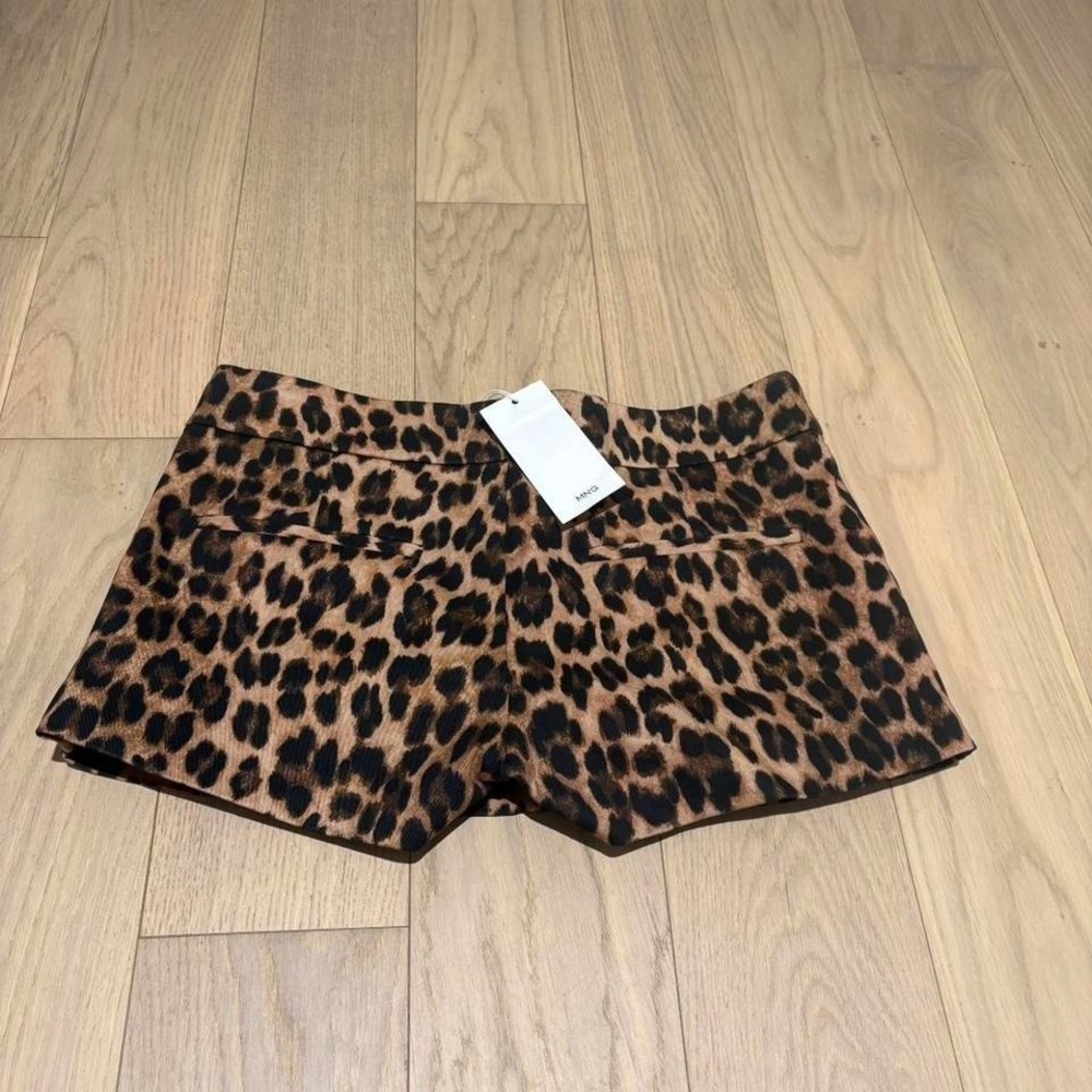Mango Leopard Mini Skort Size US 4 36